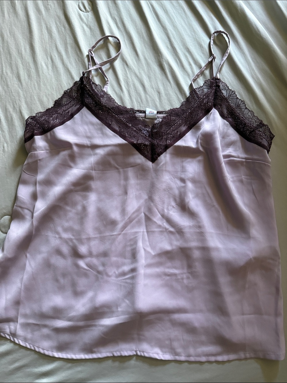 Old Navy Silk Lace Trim Cami Tank Top - Light Lavender